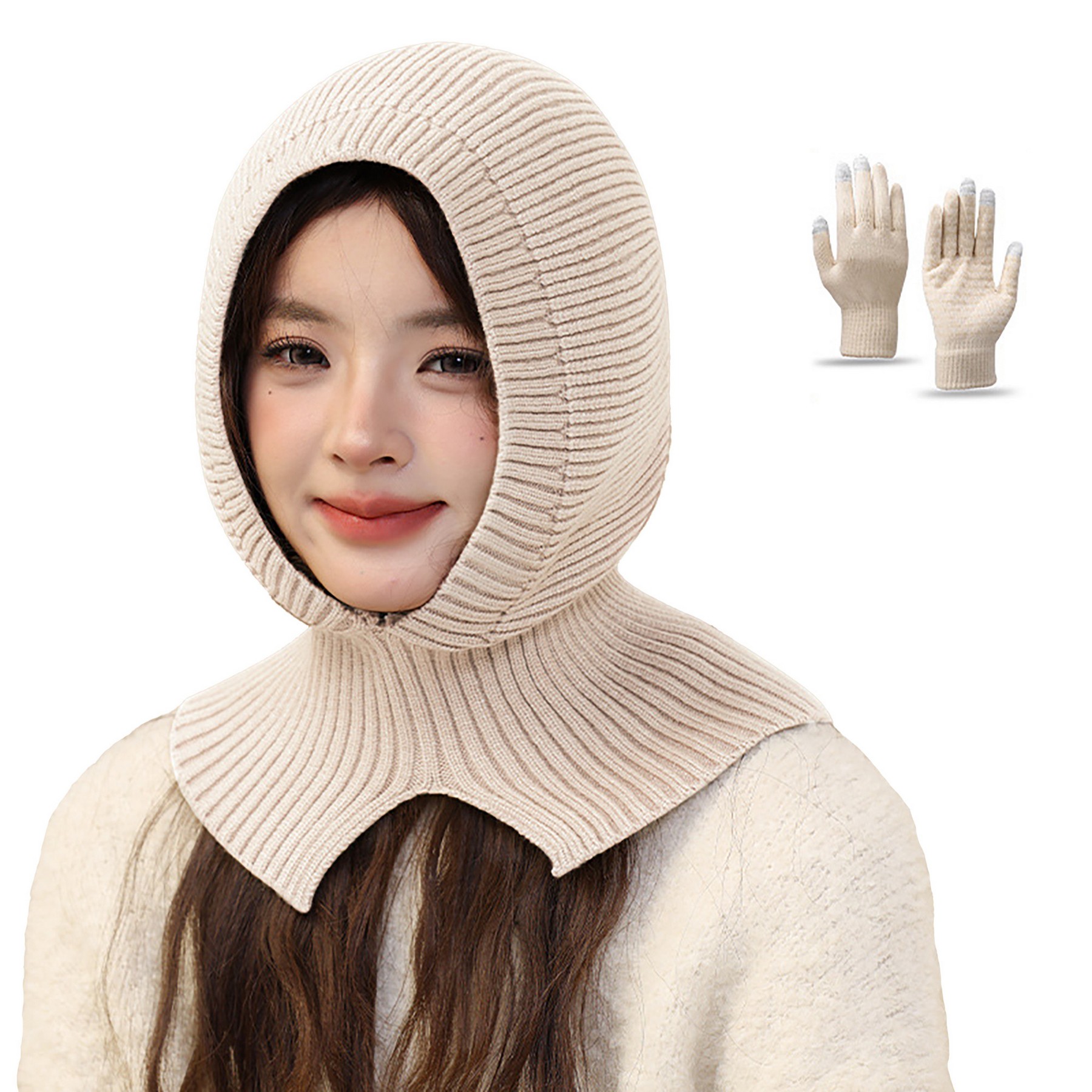 Ear Protection Knitted Neck Hat & Gloves 3