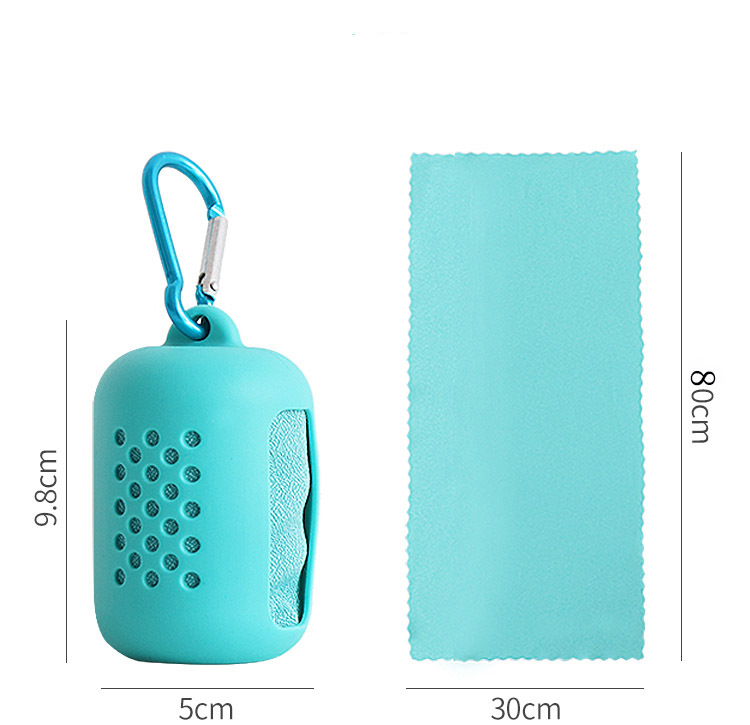 Breathable Cooling Sports Chilly Towel / Silicone Case And Hook Up 8