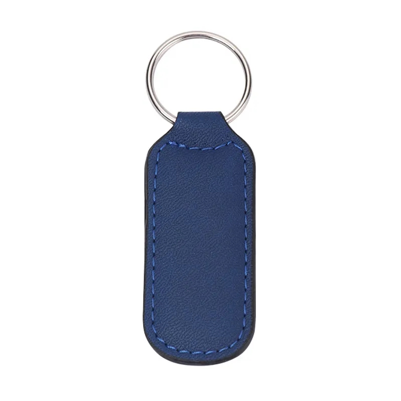 Rectangular Pu Leather Keychain 5