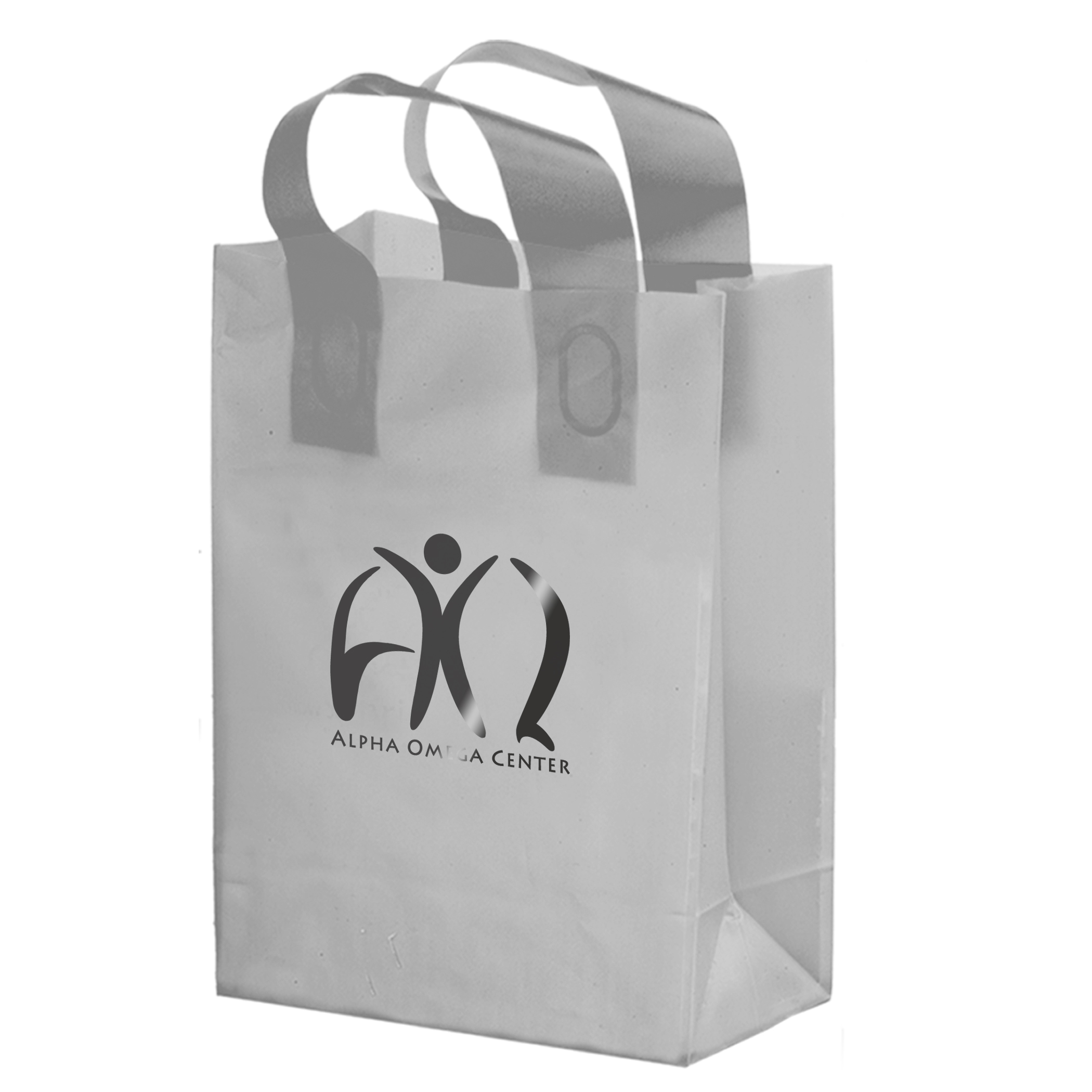 Color HDPE Frosted Soft Loop Shopper 19