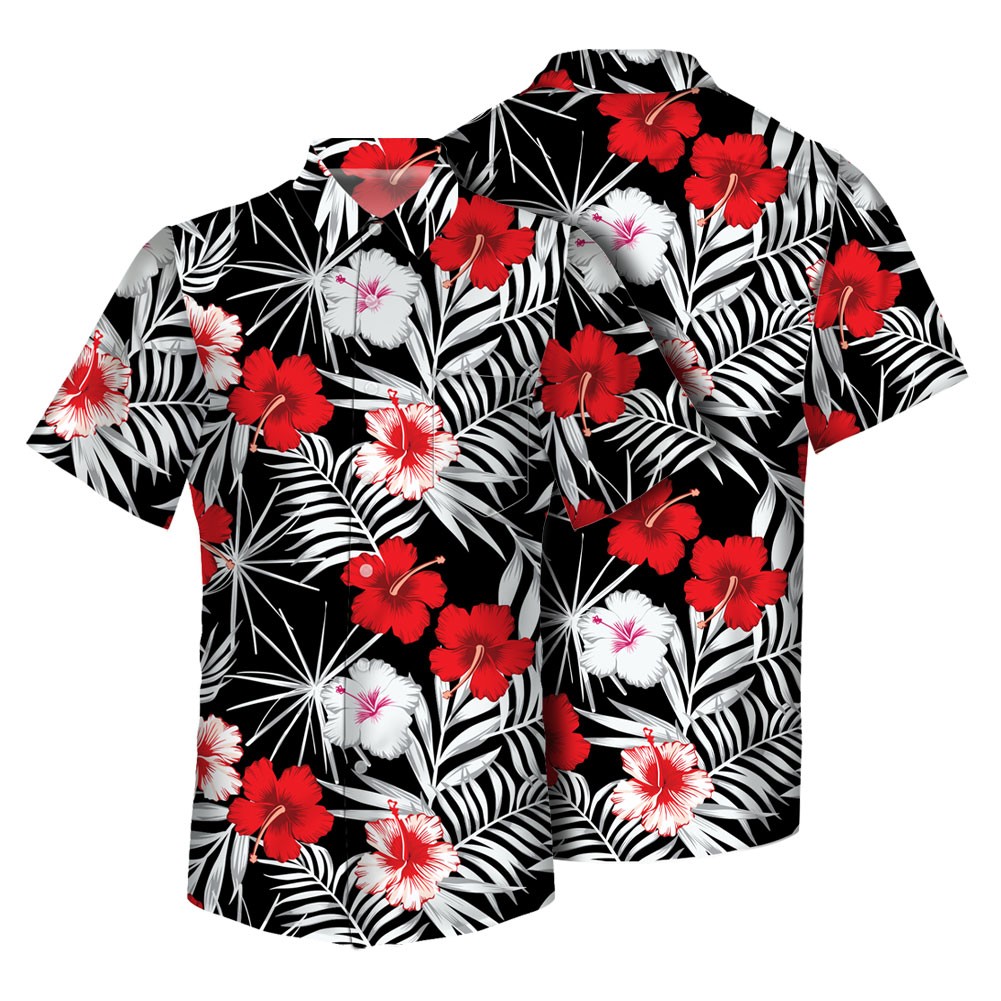 Men's Custom Sublimated Hawaiian Shirt With Pocket 3