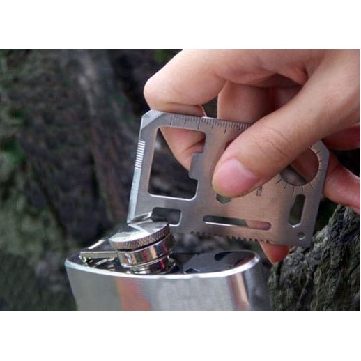 Camping 11 In 1 Tools For Men Beer Opener Survival Tool Credit Card Size Fits For Wallet Pocket 2