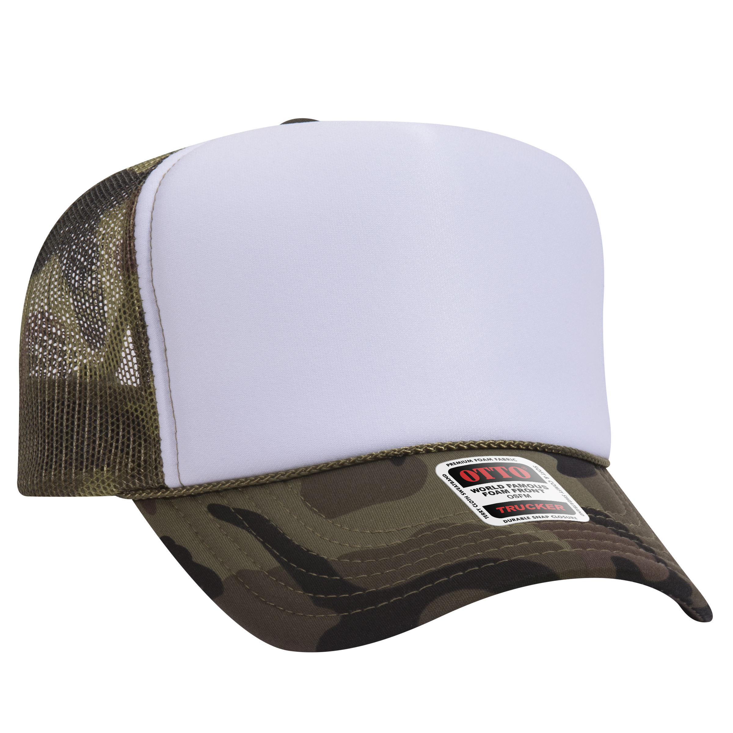 OTTO CAP® 5 Panel High Crown Mesh Back Trucker Hat 281