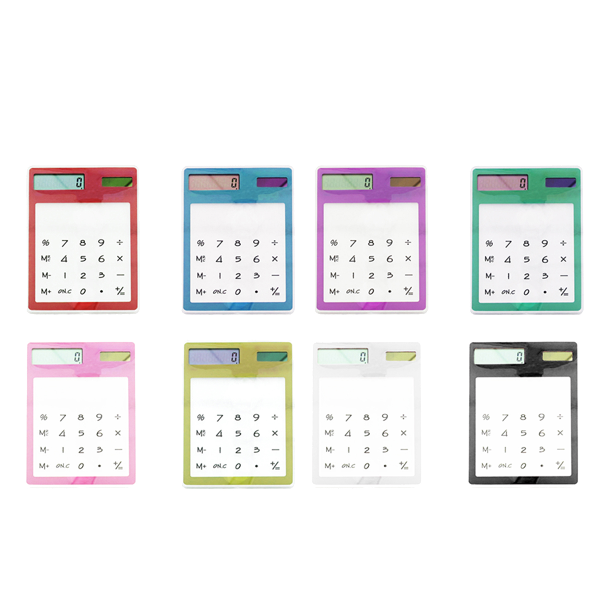 Thin Clear Solar Calculator ?C Compact Office Tool 2