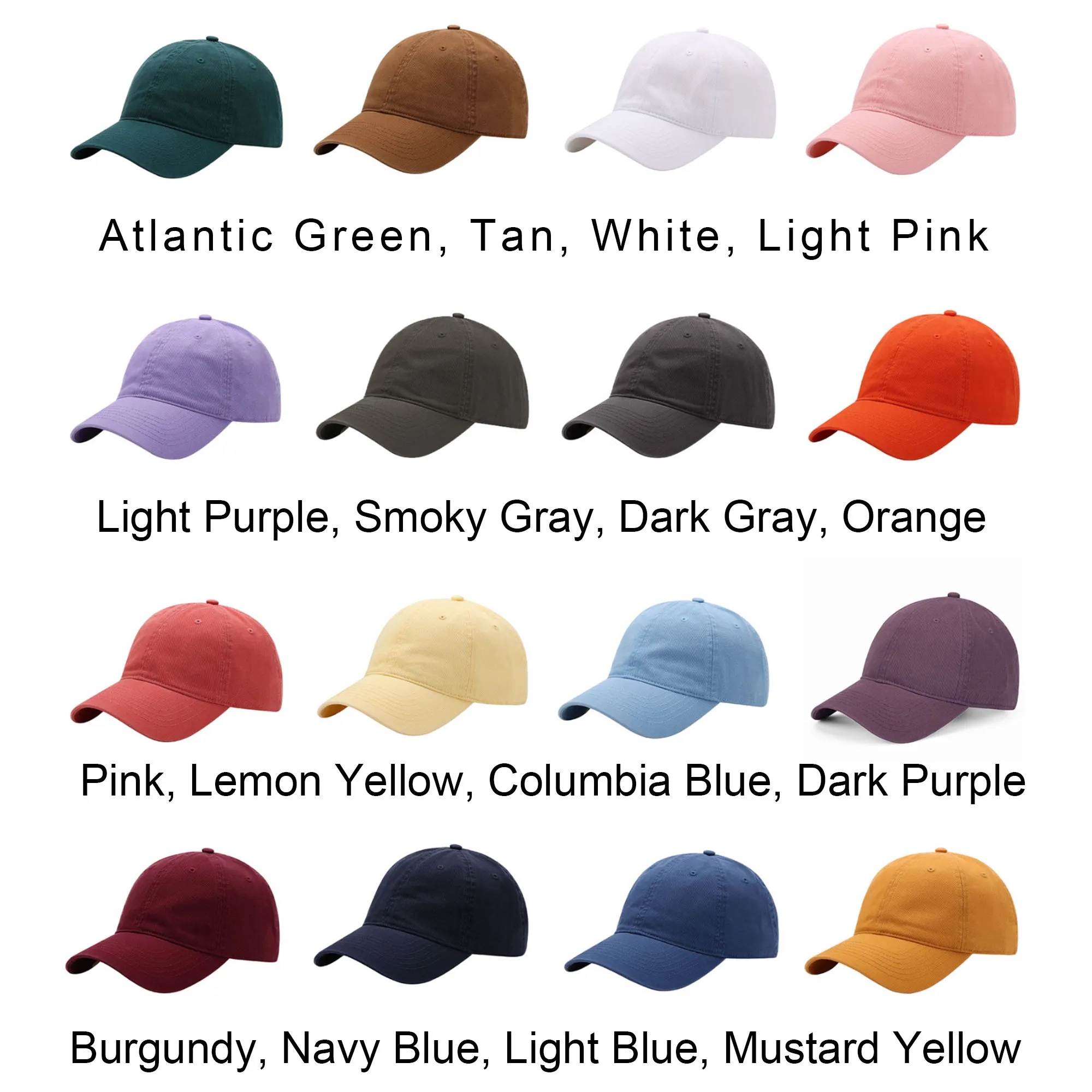 100% Cotton Baseball Cap Six Panel 10