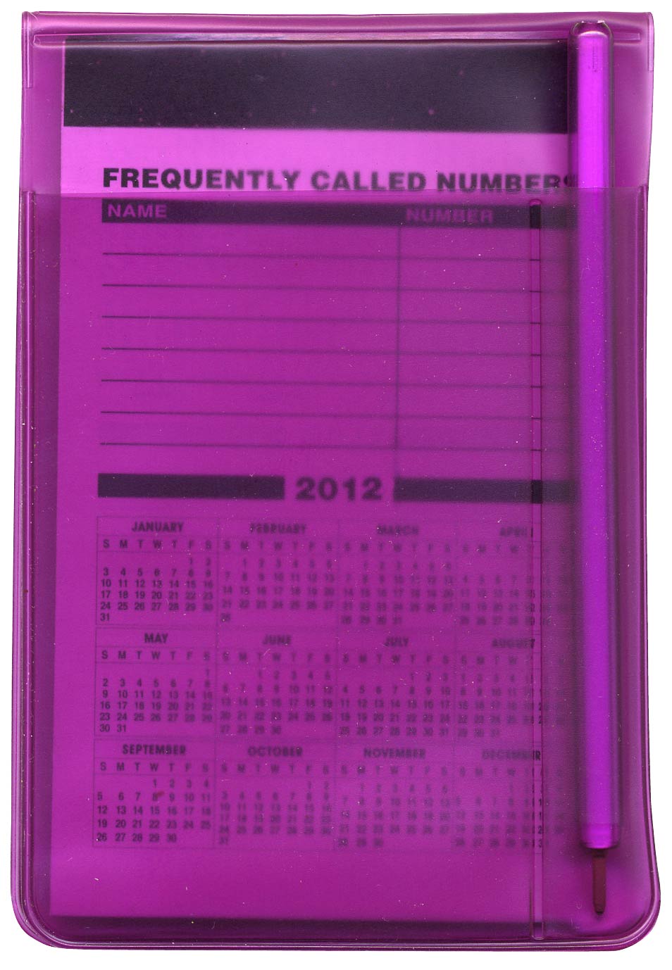 Translucent Memo Book With Clear Pen 12