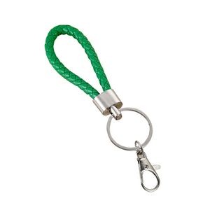 Rotated Ring Weaved PU Leather Keychain Key Organization 12