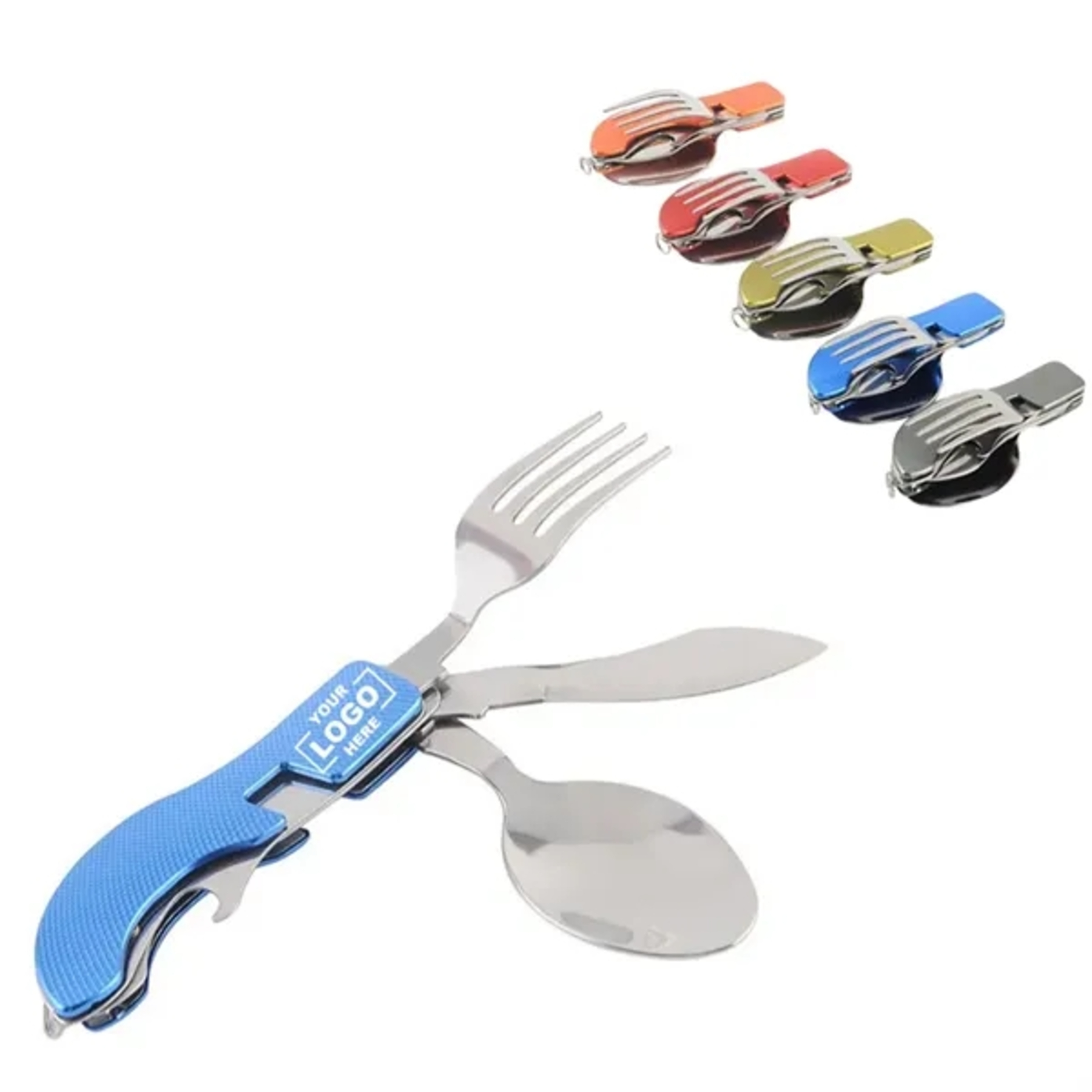 5-in-1 Stainless Steel Folding Cutlery
 2