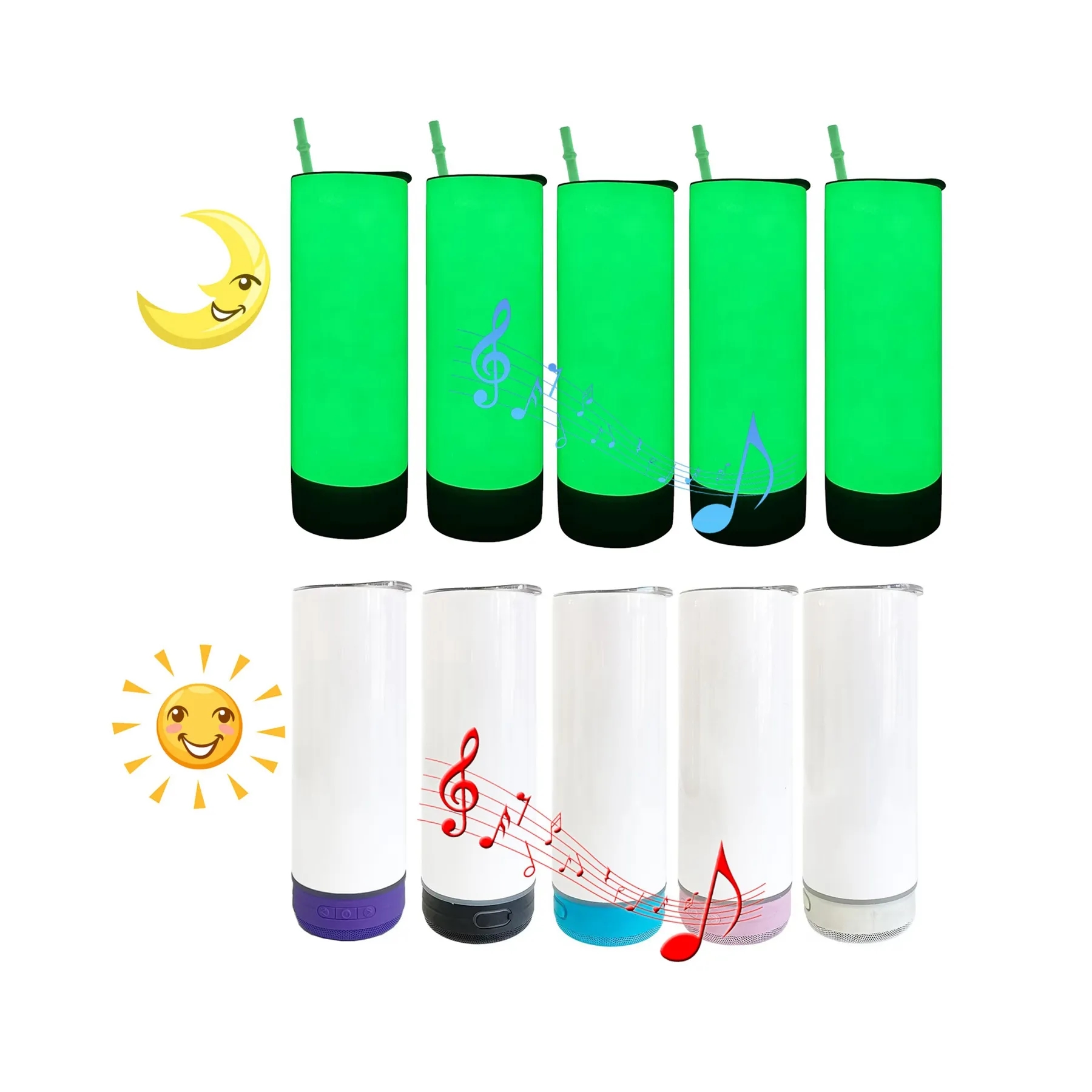 20 Oz. Luminous Vacuum Straight Mug with Wireless Speaker 5