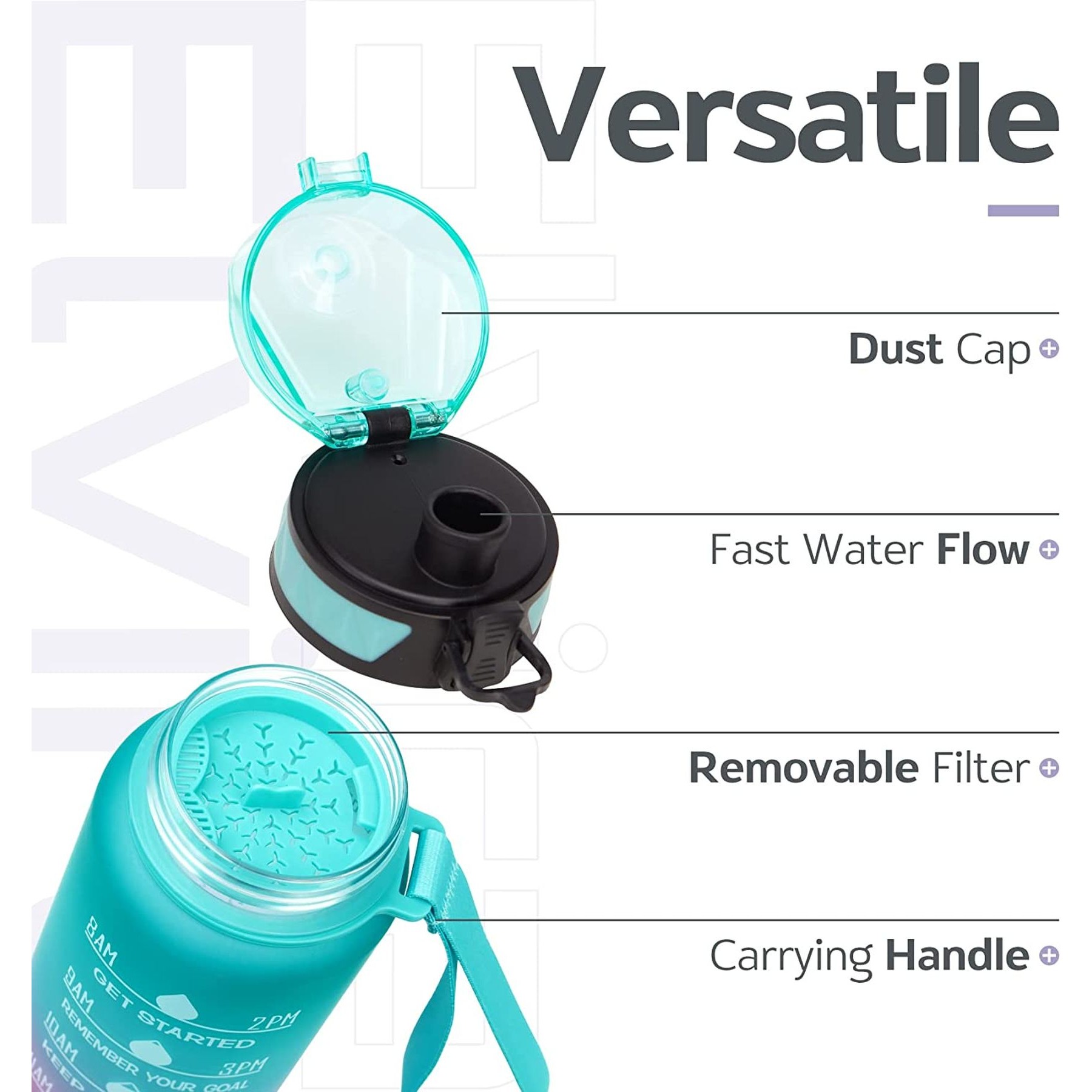 32Oz Motivational Fitness Leak-Proof Sports Water Bottle 1