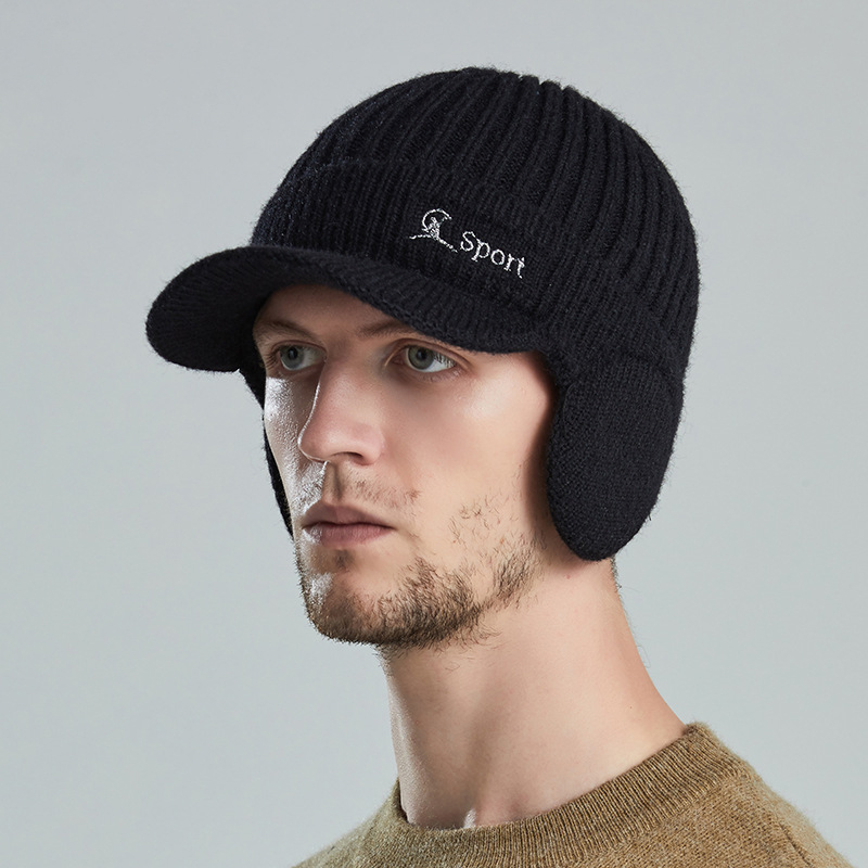 Knit Beanie Winter Fleece Lined Skull Cap w/ Ear Flaps 15