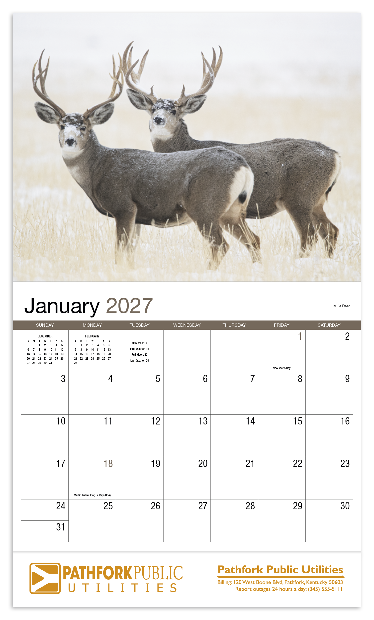 HotLine® Products Wildlife Appointment Calendar - Stapled 60