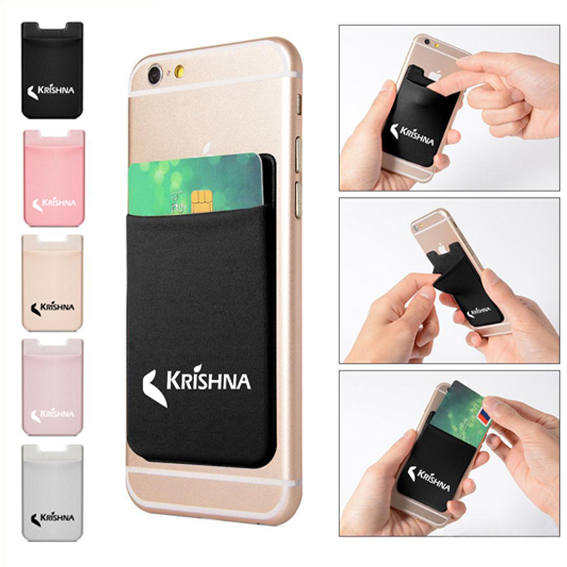 Leatherette Elastic Adhesive Phone Wallet 3