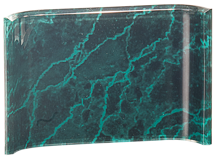 4" x 6" Green Marble Acrylic Crescent Award