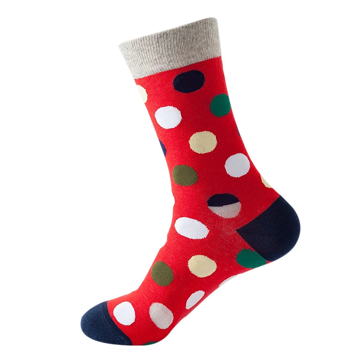 Cotton Crew Socks with Jacquard Pattern 21
