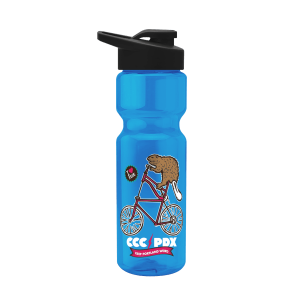 Blazer 28oz Transparent Bike Bottle w/Drink-thru Lid 2619