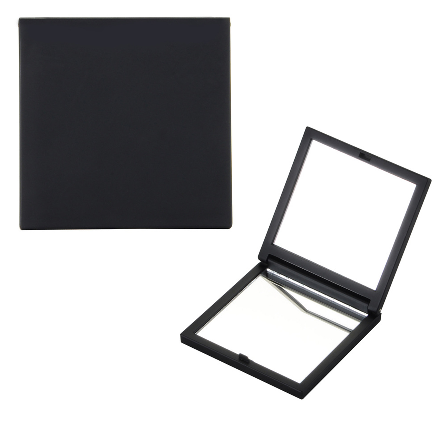 Mini Reflect Square Rubberized Folding Compact Mirror 10