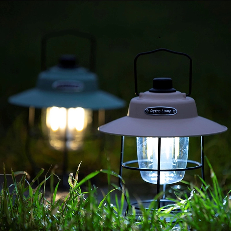 Retro Outdoor Camping Light & Picnic Lantern with Power Bank 15