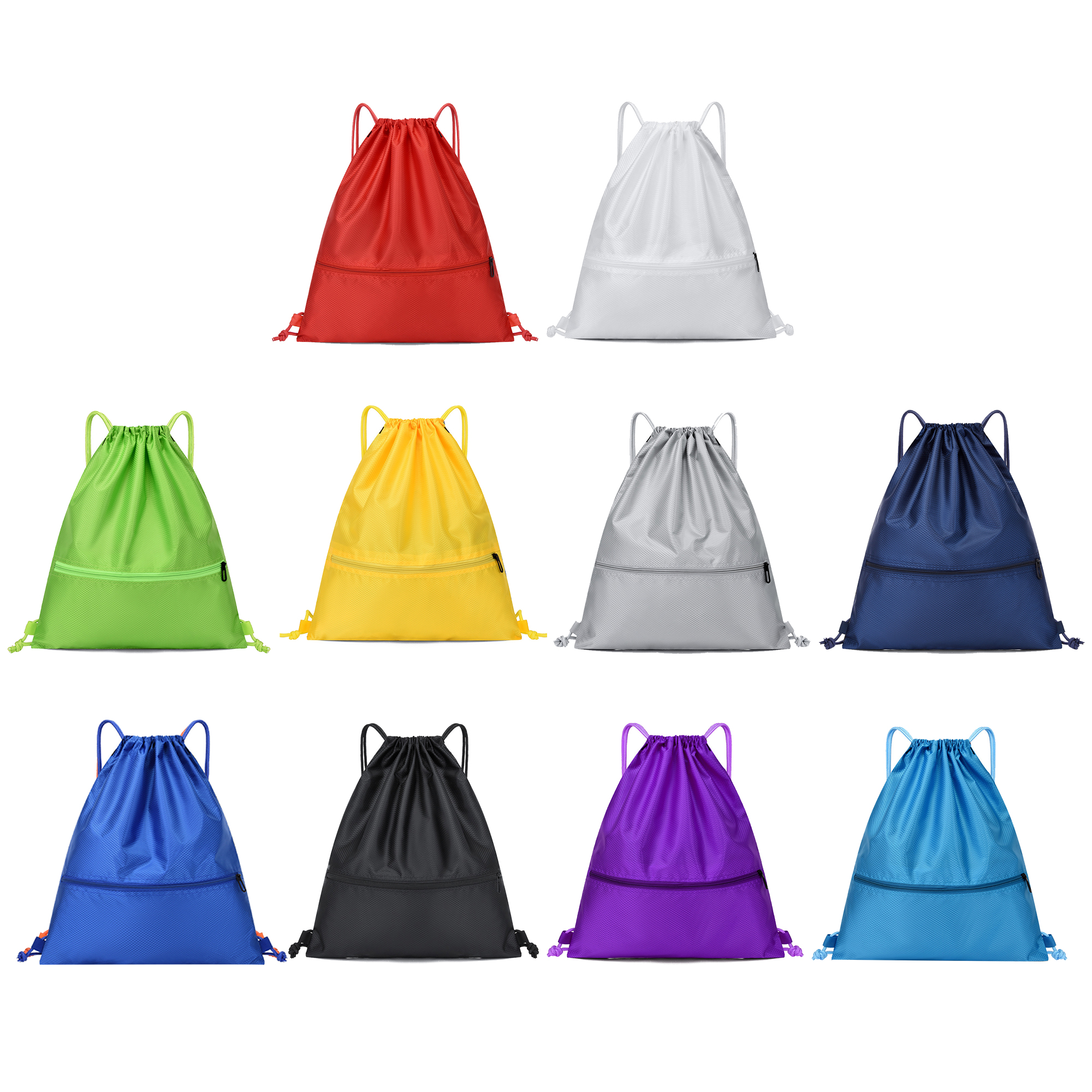12-Color Basketball Oxford Drawstring Backpack 2