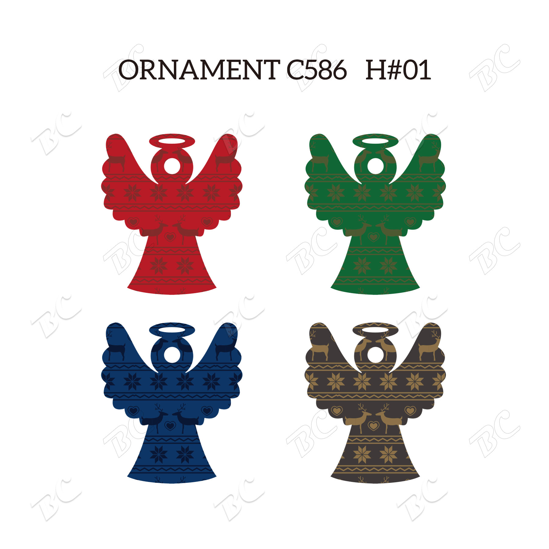 Free Shipping Full Color Christmas Ornament - Angel 5