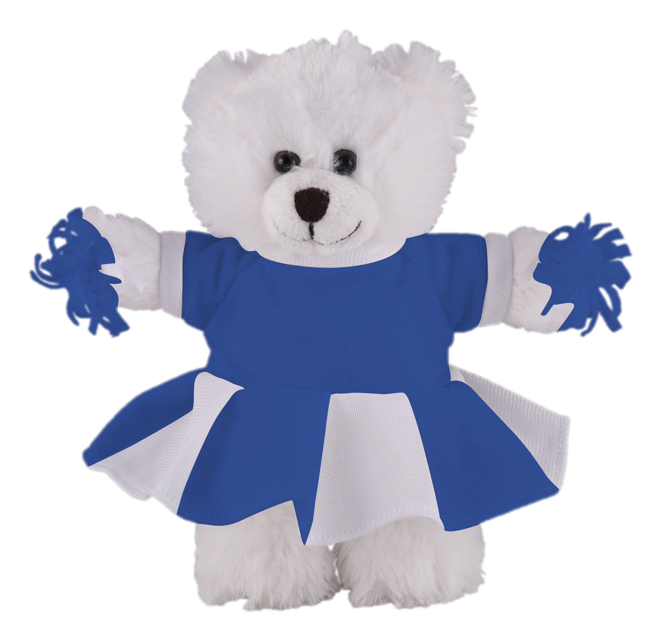 Soft Plush Stuffed White Bear with Cheerleader Outfit 2