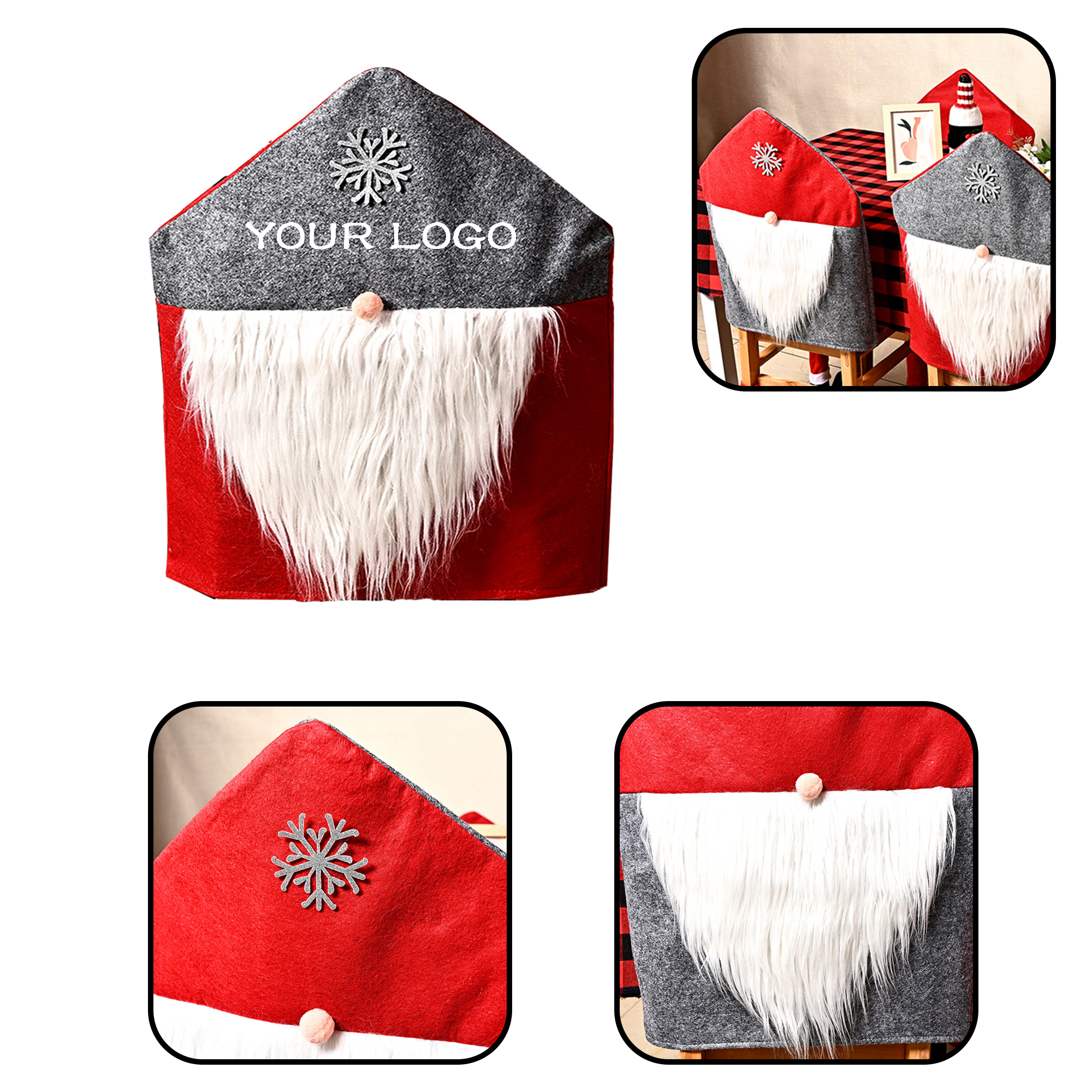 MOQ 20 PCS Faceless Santa Chair Cover 1