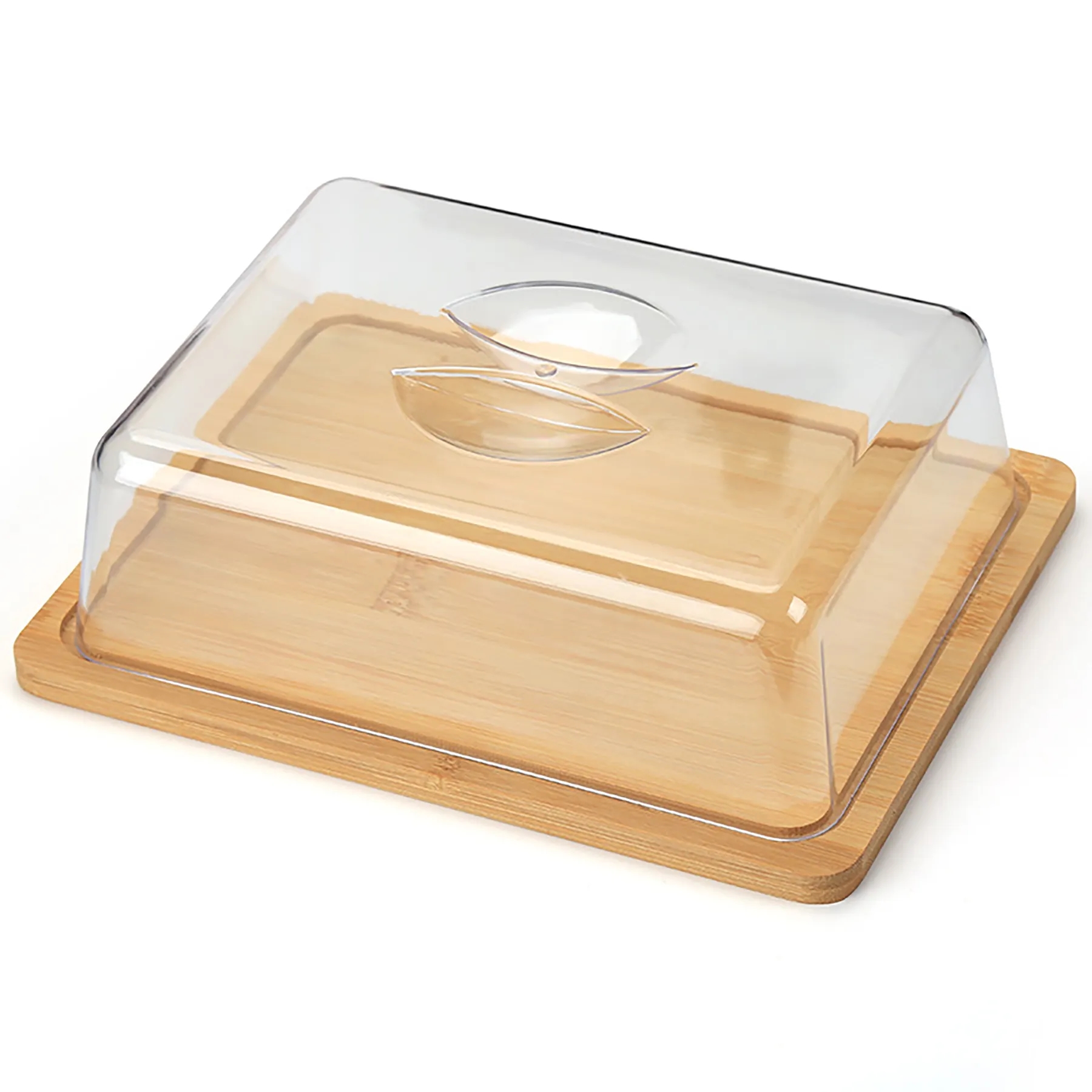 Wood Color Rectangular Bamboo Butter Box 4