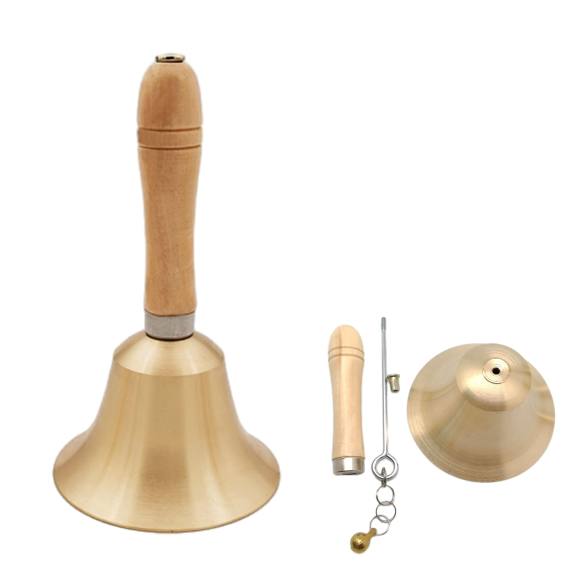 Brass Hand Bell With Wooden Handle 2