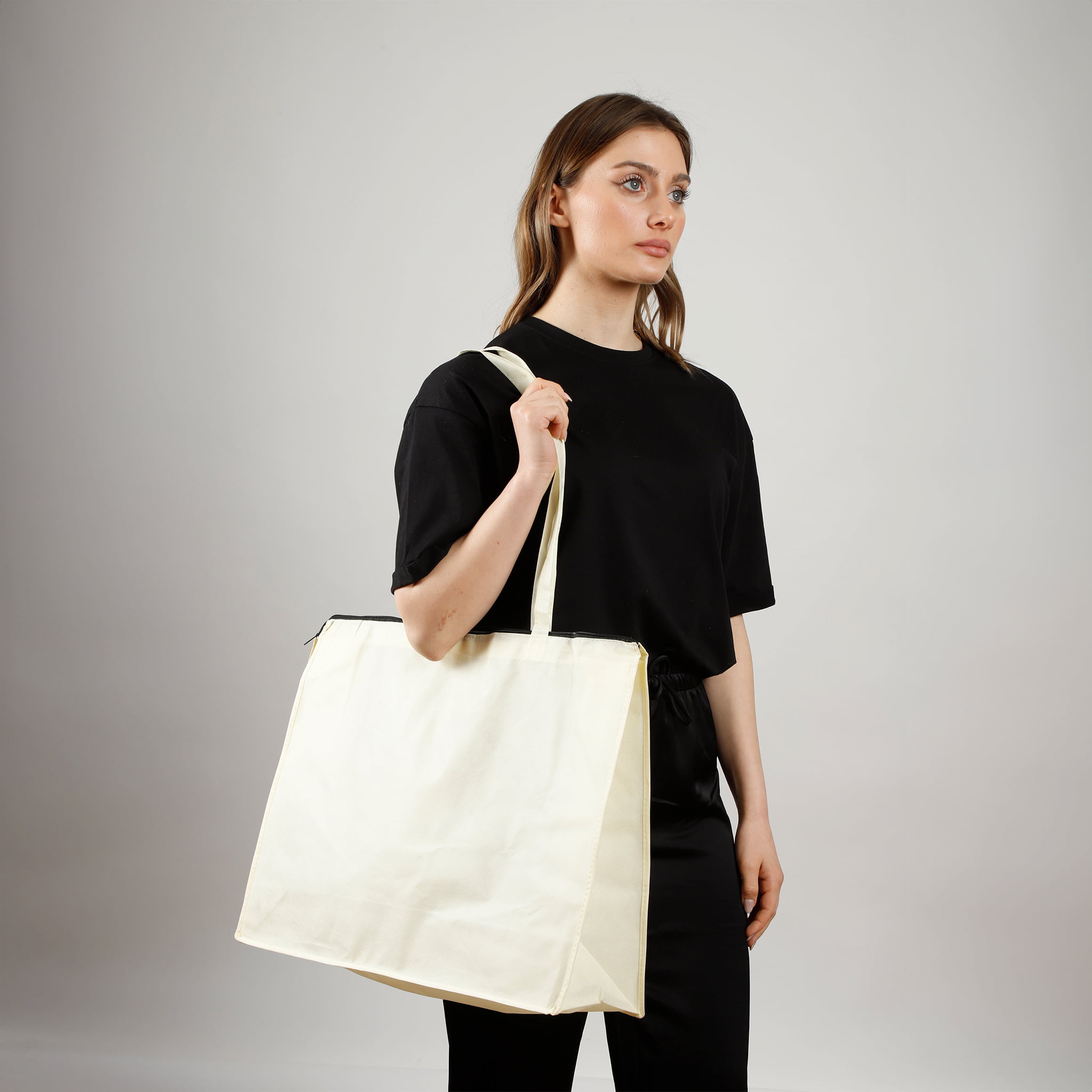 Carry All Zippered Non-Woven Tote Bag 13