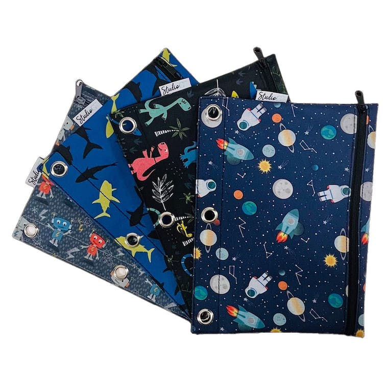 Pencil Pouches - Boys' Prints Grommet Holes 2