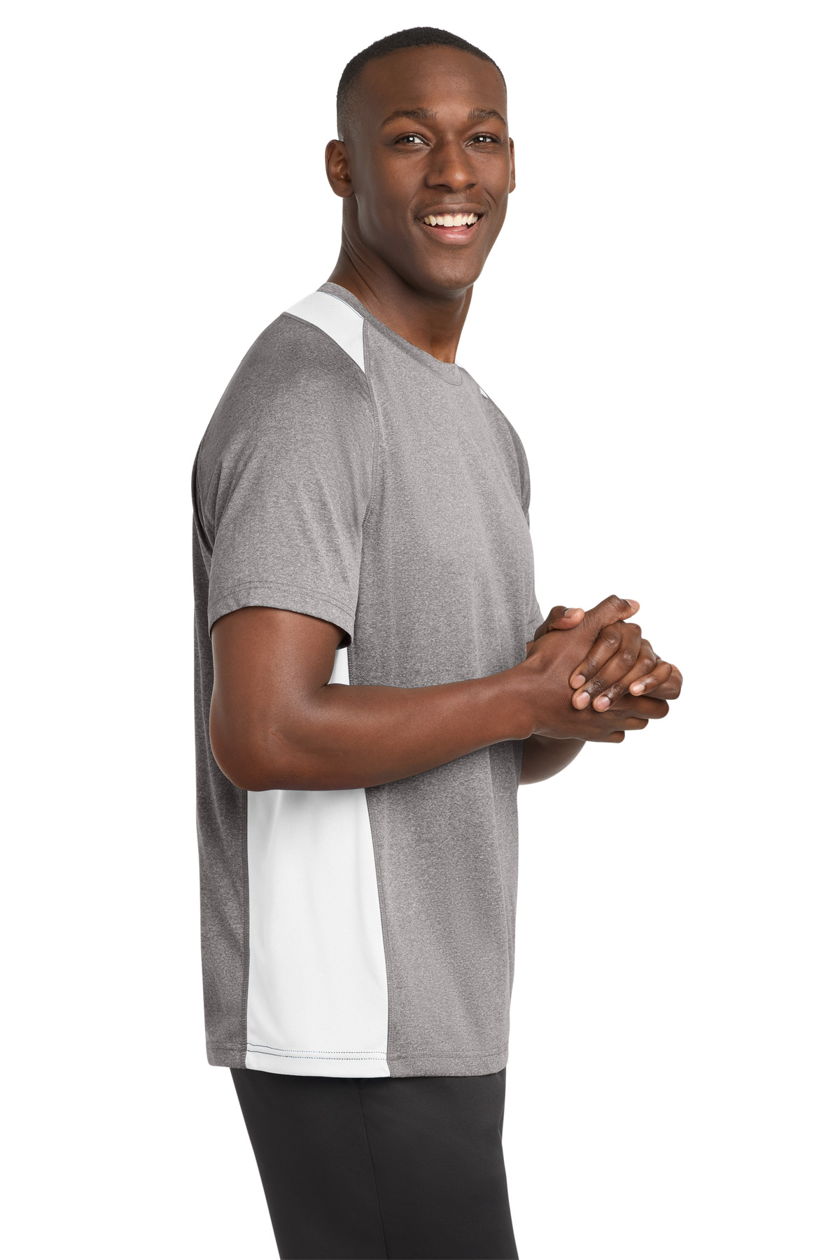 Sport-Tek Heather Colorblock Contender Tee. ST361 16