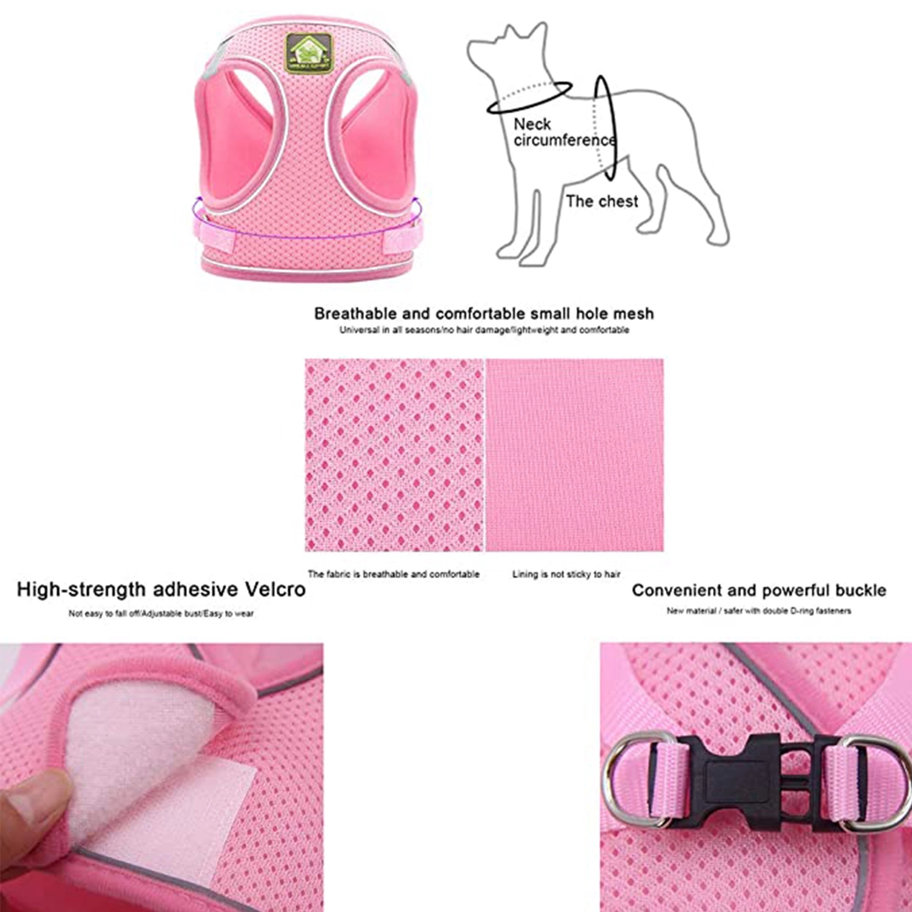 Dog Harness and Leash Set Breathable Soft Mesh Puppy Vest 1