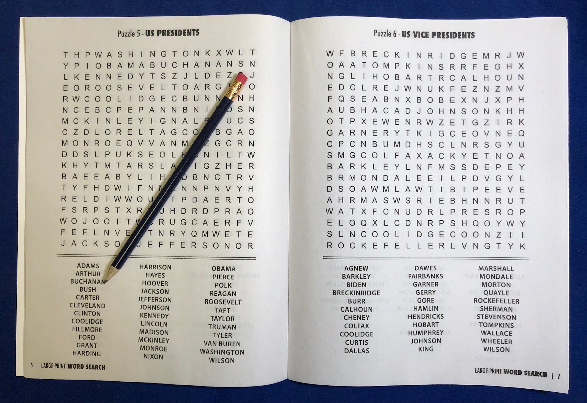 PUZZLE PACK - LARGE PRINT Word Search Puzzle Book - Volume 1 with pencil 5