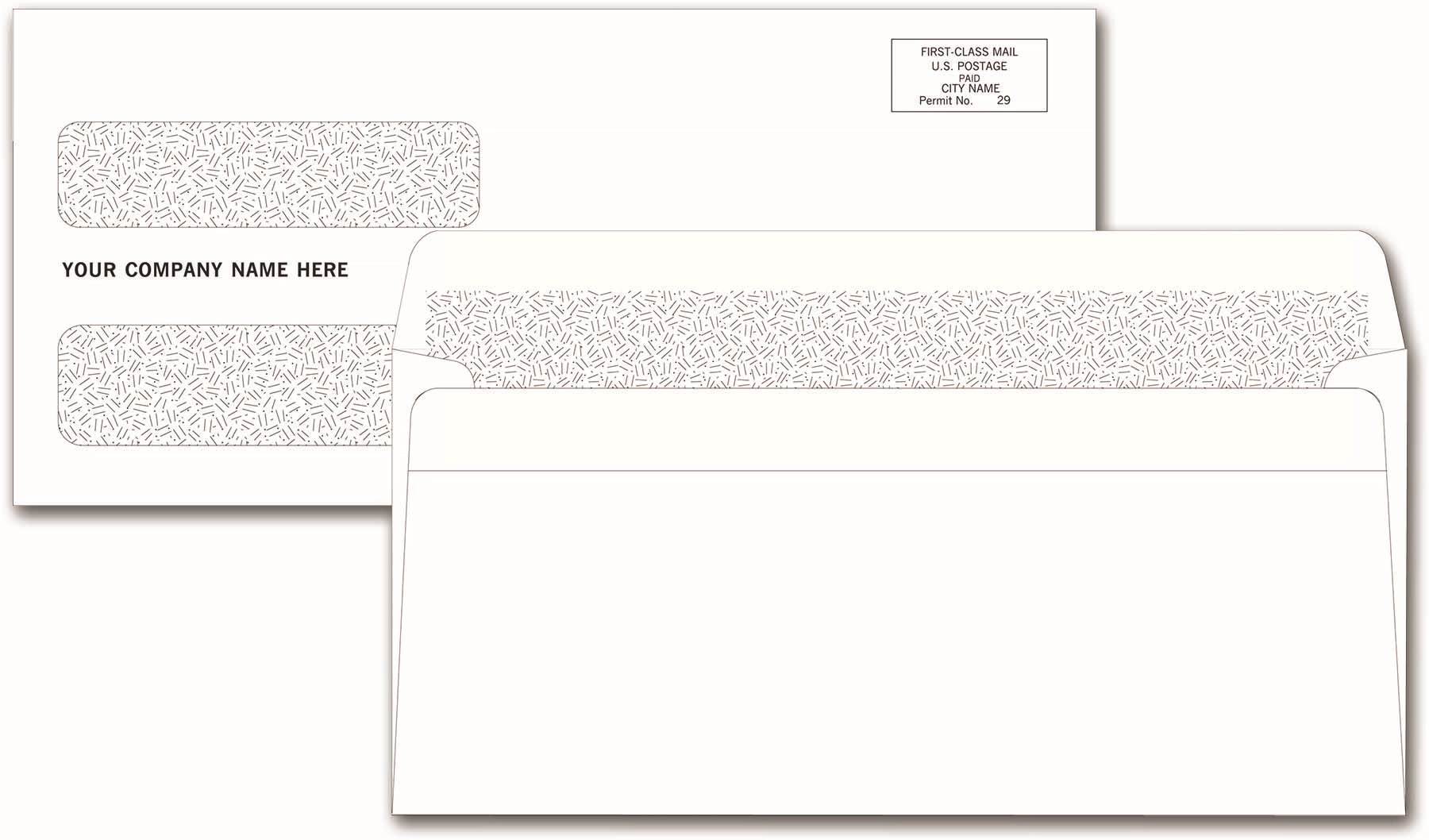 Double Window Confidential Self Seal Envelope 1