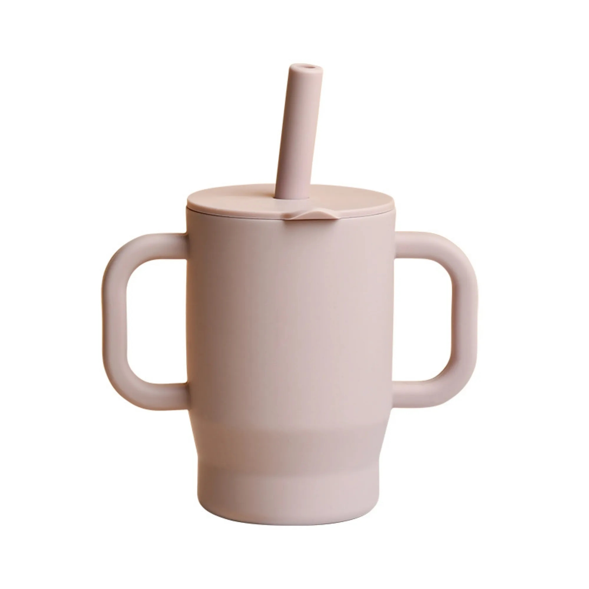 Silicone Baby Straw Handle Sippy Cup 6