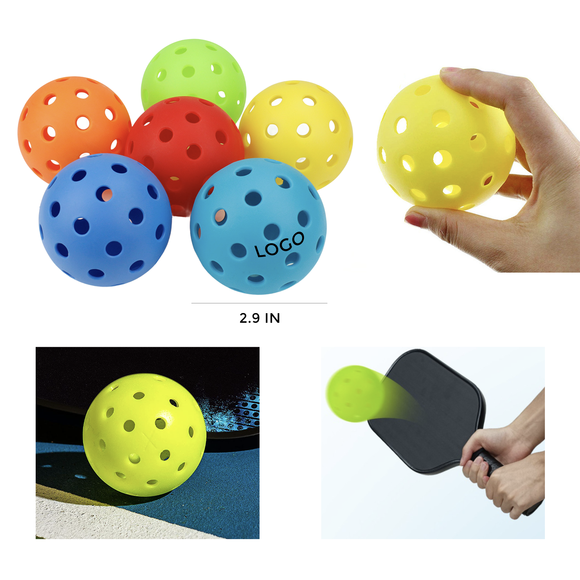 MOQ 10 PCS 40 Hole Pickleball 6