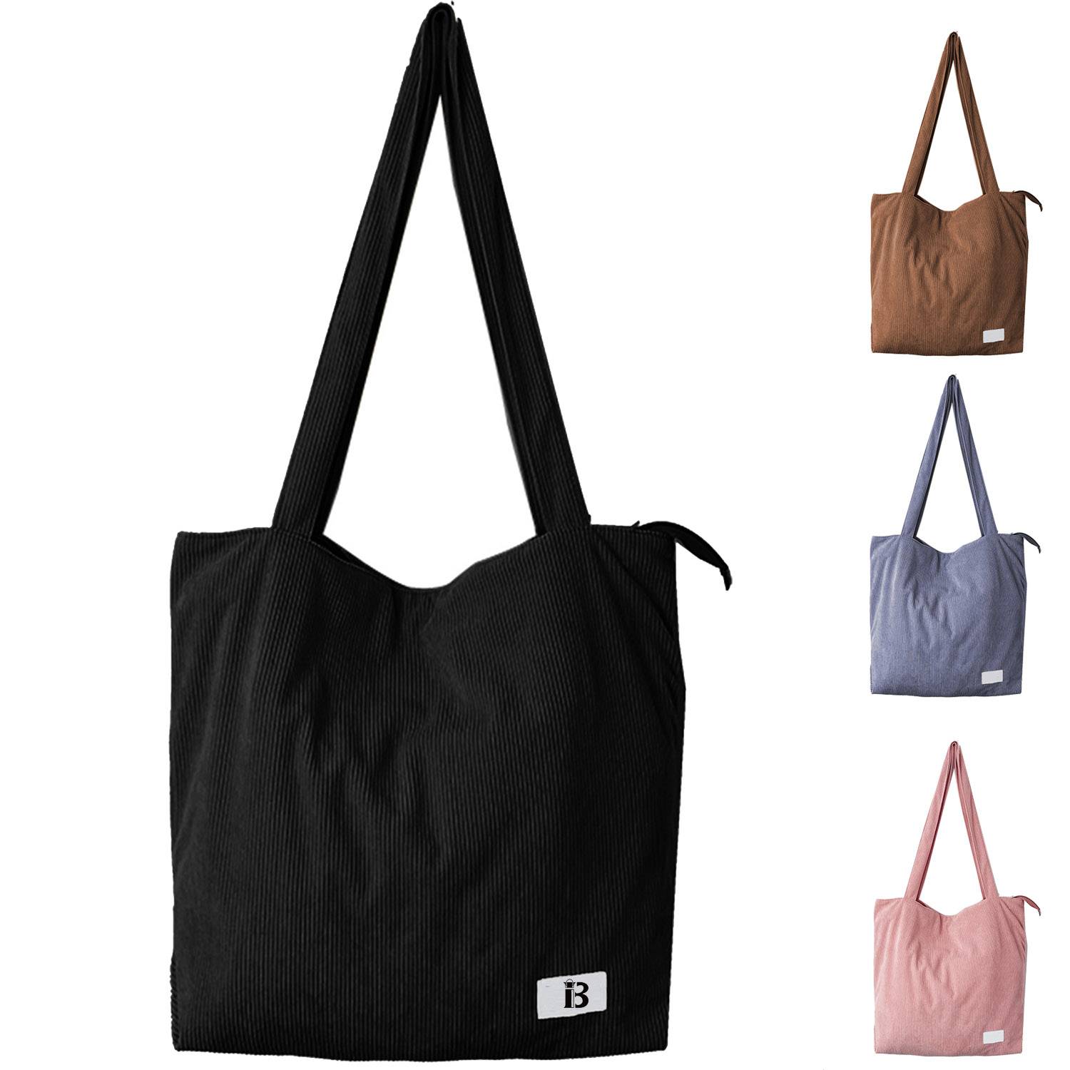 Corduroy Women's Handbag Tote Bag, custom tote bag with logo imprint 2