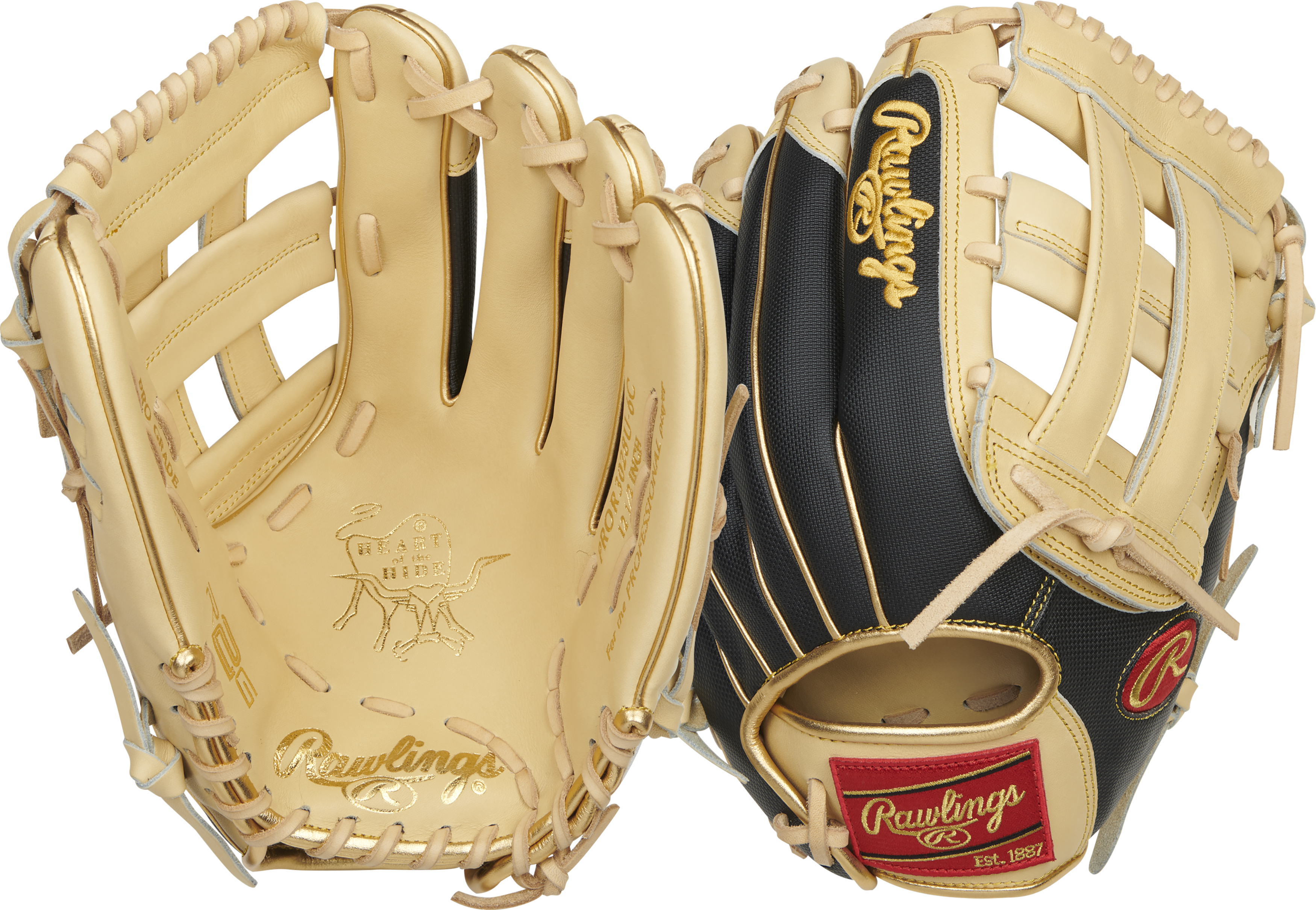 Rawlings Heart of the Hide 12.5 in Baseball Glove, Outfield 1
