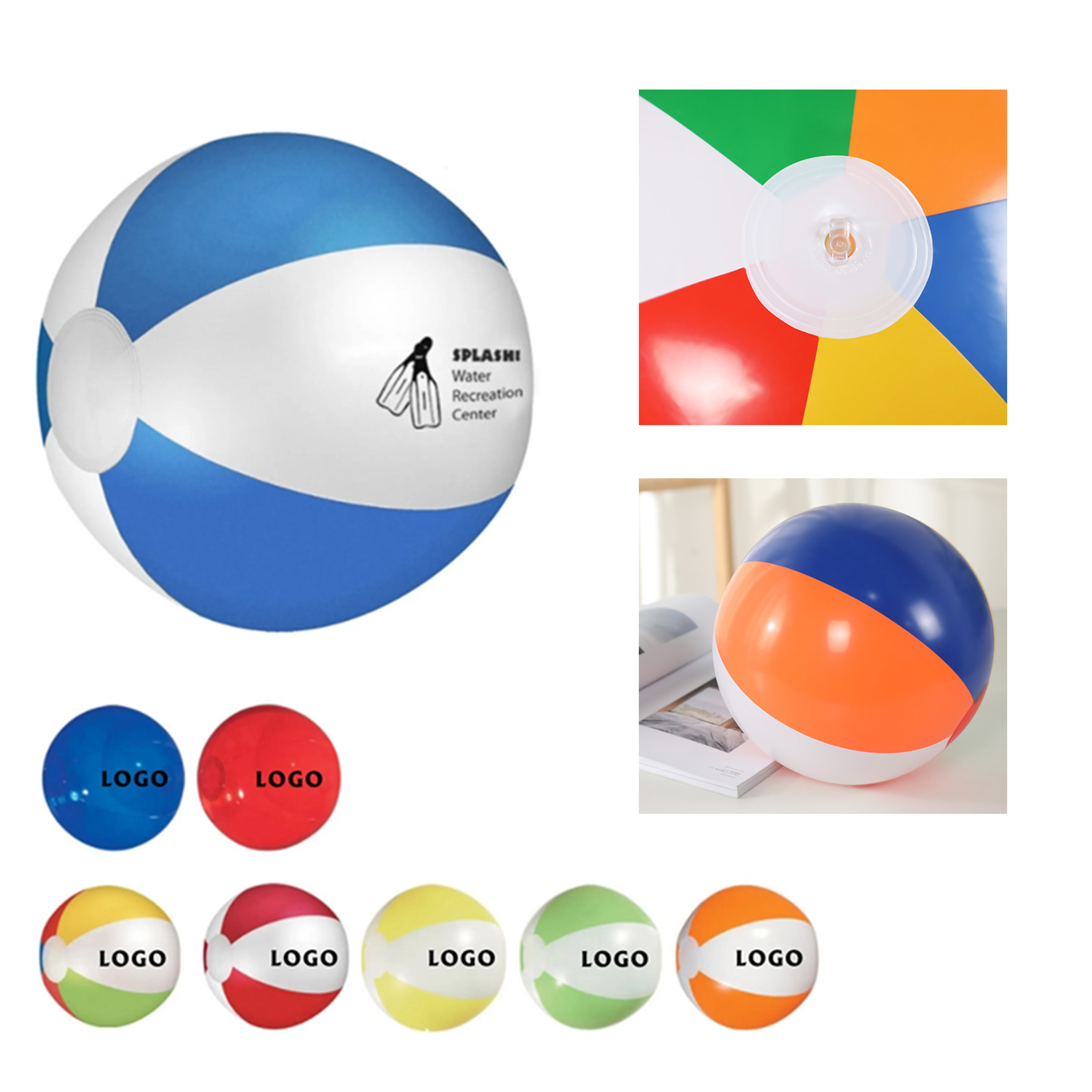 Durable PVC 12" Inflatable Beach Ball 2