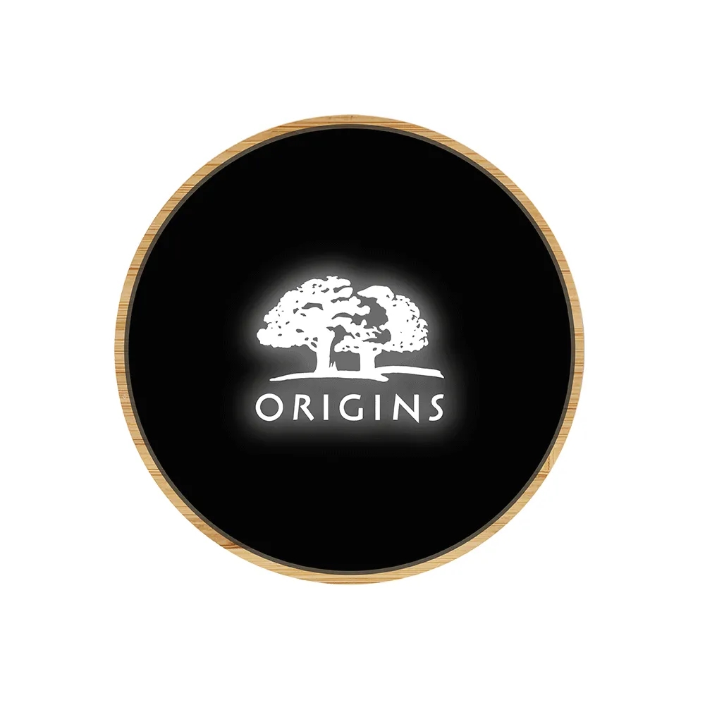 15W Light-up Logo Wireless Charging Pad-Bamboo 1
