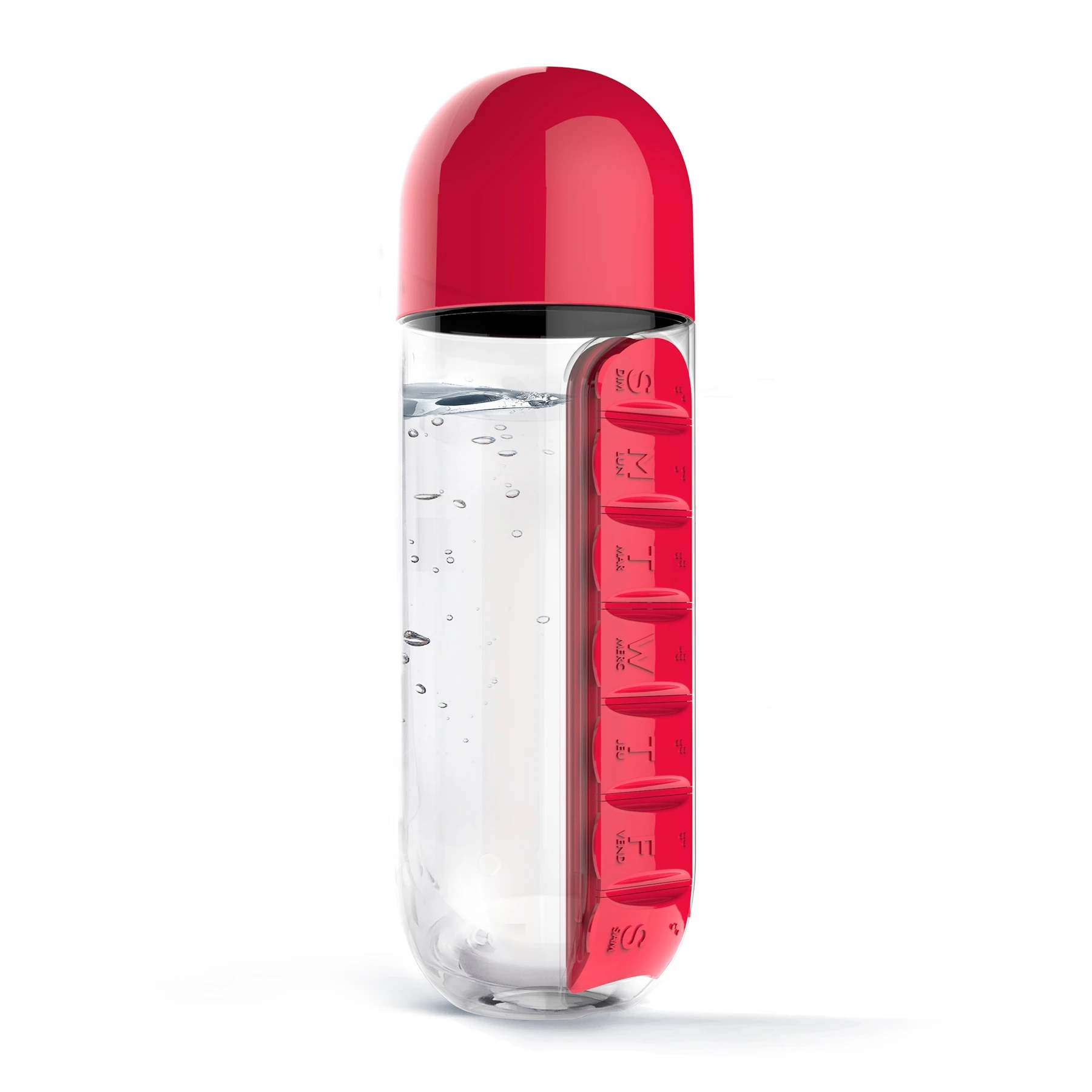 Weekly Pill Organizer Portable Water Bottle 1