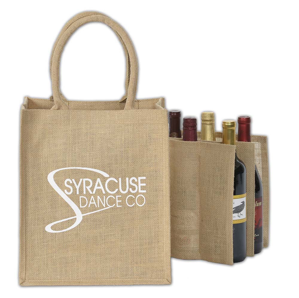 "Napa" 6 Bottle Wine Tote 11.75x7x14" 3