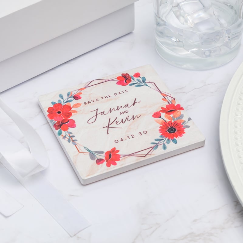 4 Inch Full Color Square Ceramic Coasters 2