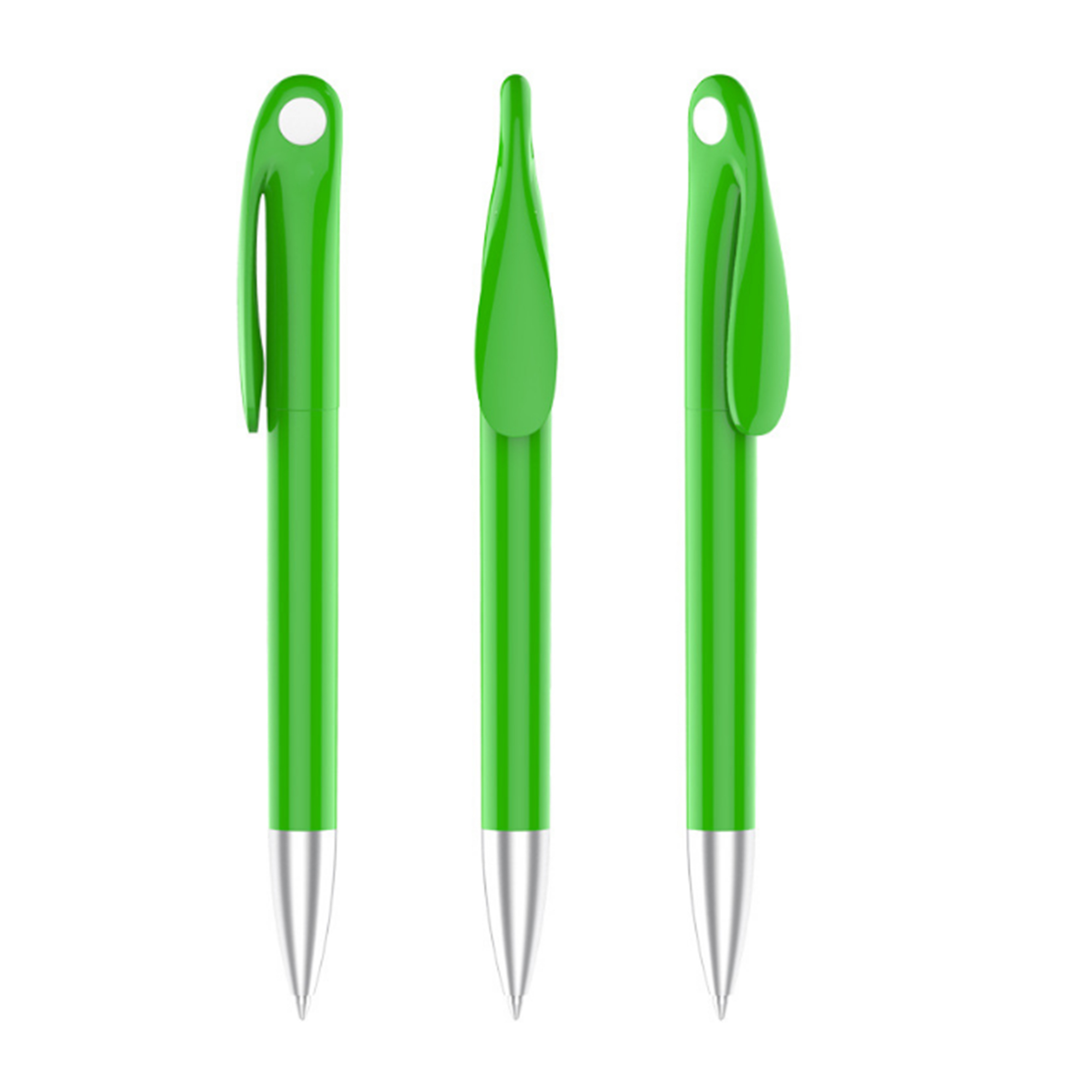Durable Clip Plastic Black Ballpoint Pen 7