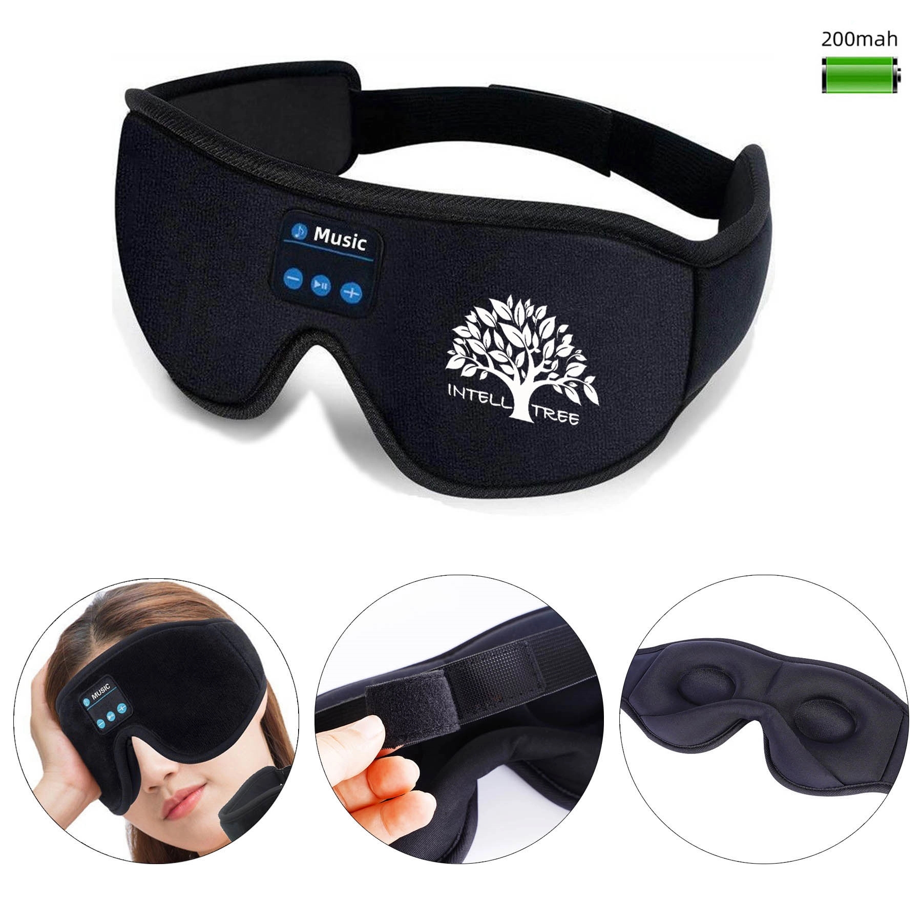 Sleep Headphones Eye Mask 3D Wireless Music 2