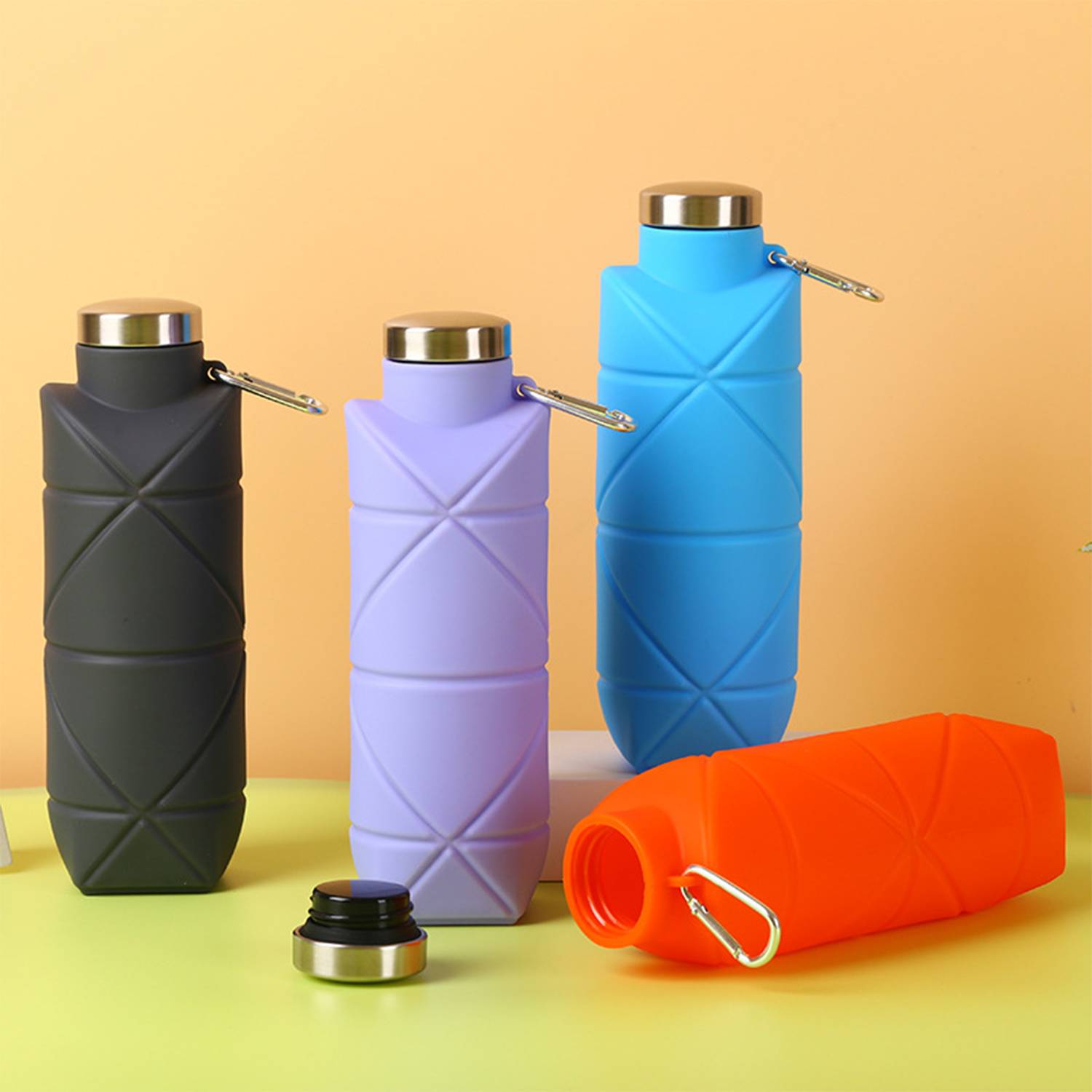 23.5Oz Silicone Folding Sport water Bottle 4