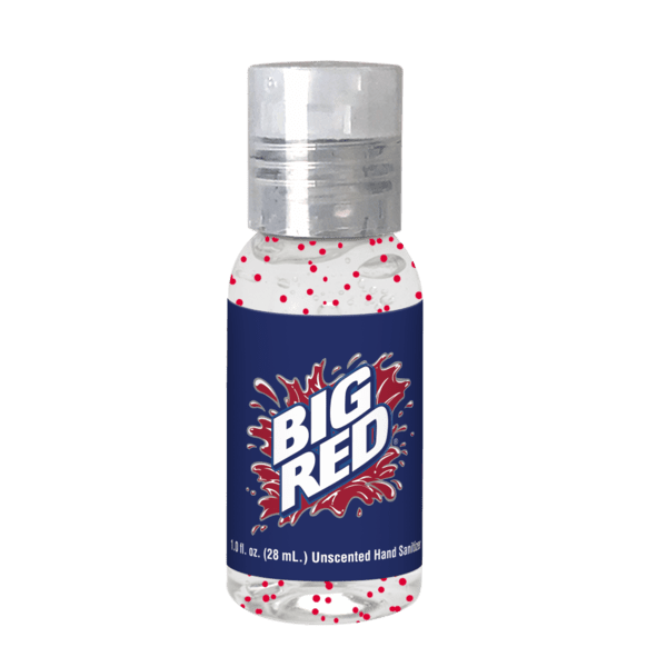 1 oz Single Color Moisture Bead Sanitizer in Clear Round Bottle 4
