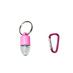 Bullet Shaped LED Safety Light For Pets Push Button Activation With Carabiner 16
