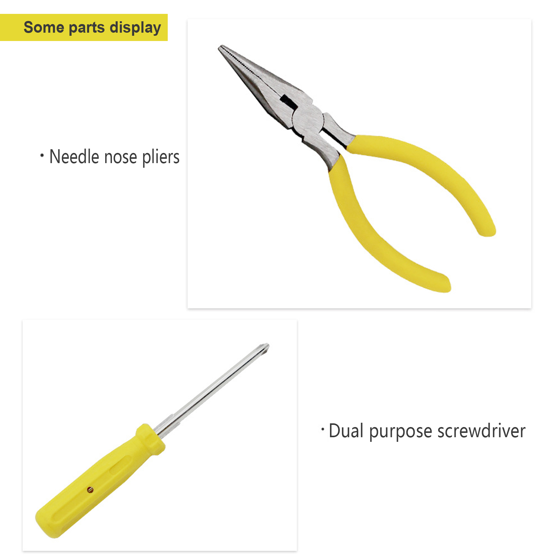 HandyPro 10pc Mini Furniture Tool Set with Hex Keys, Utility Knife, and Pliers 1