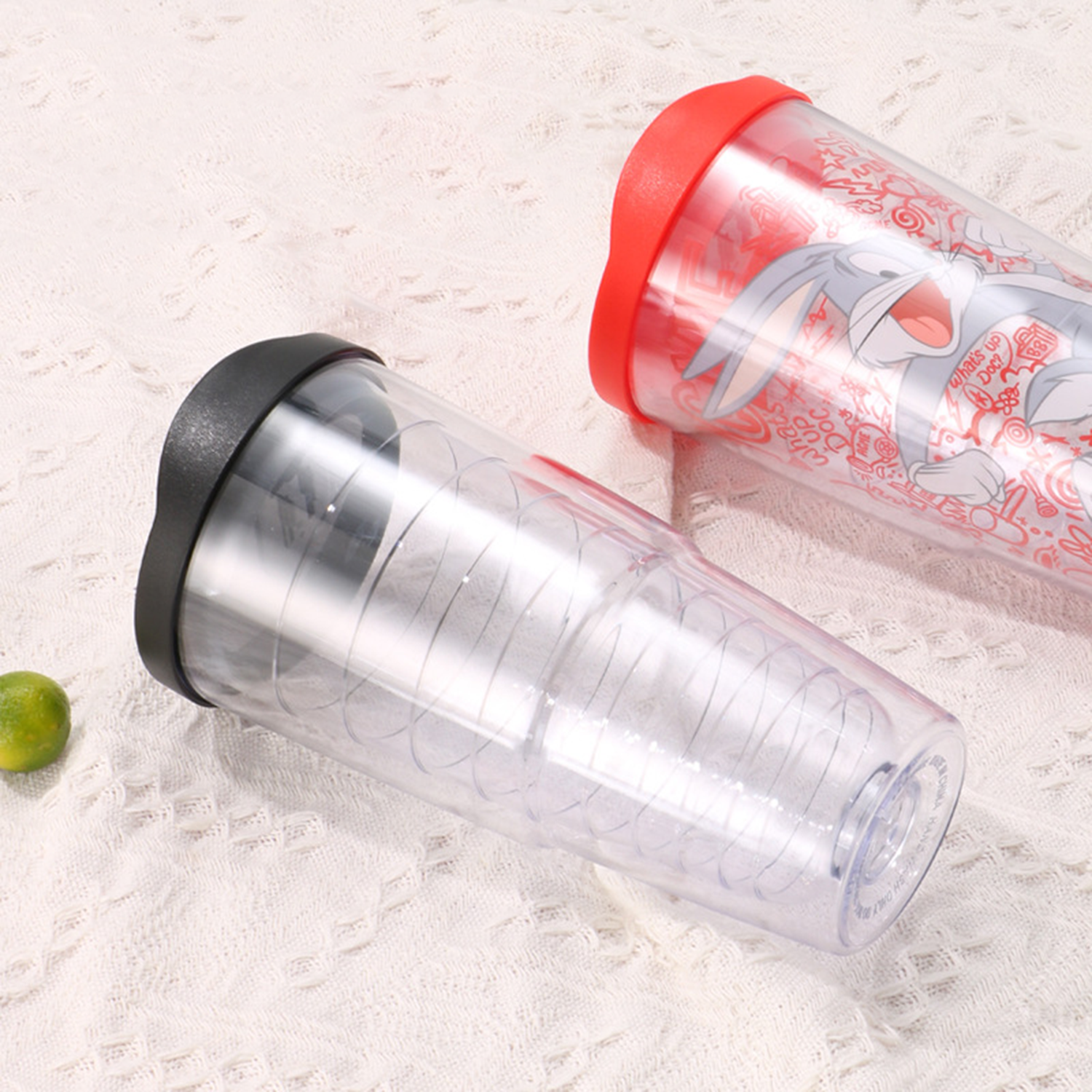 24Oz Double Wall Plastic Clear Insulated Tumbler 5